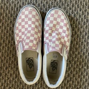 pink checkered vans